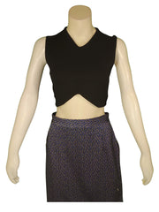 Zara Woman Black Sleeveless Crop Top – Medium, Stretch Viscose Blend