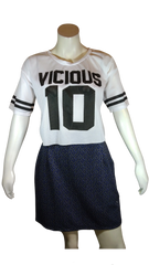 Blush Women’s White “Vicious” Mesh Crop Top, Size Large