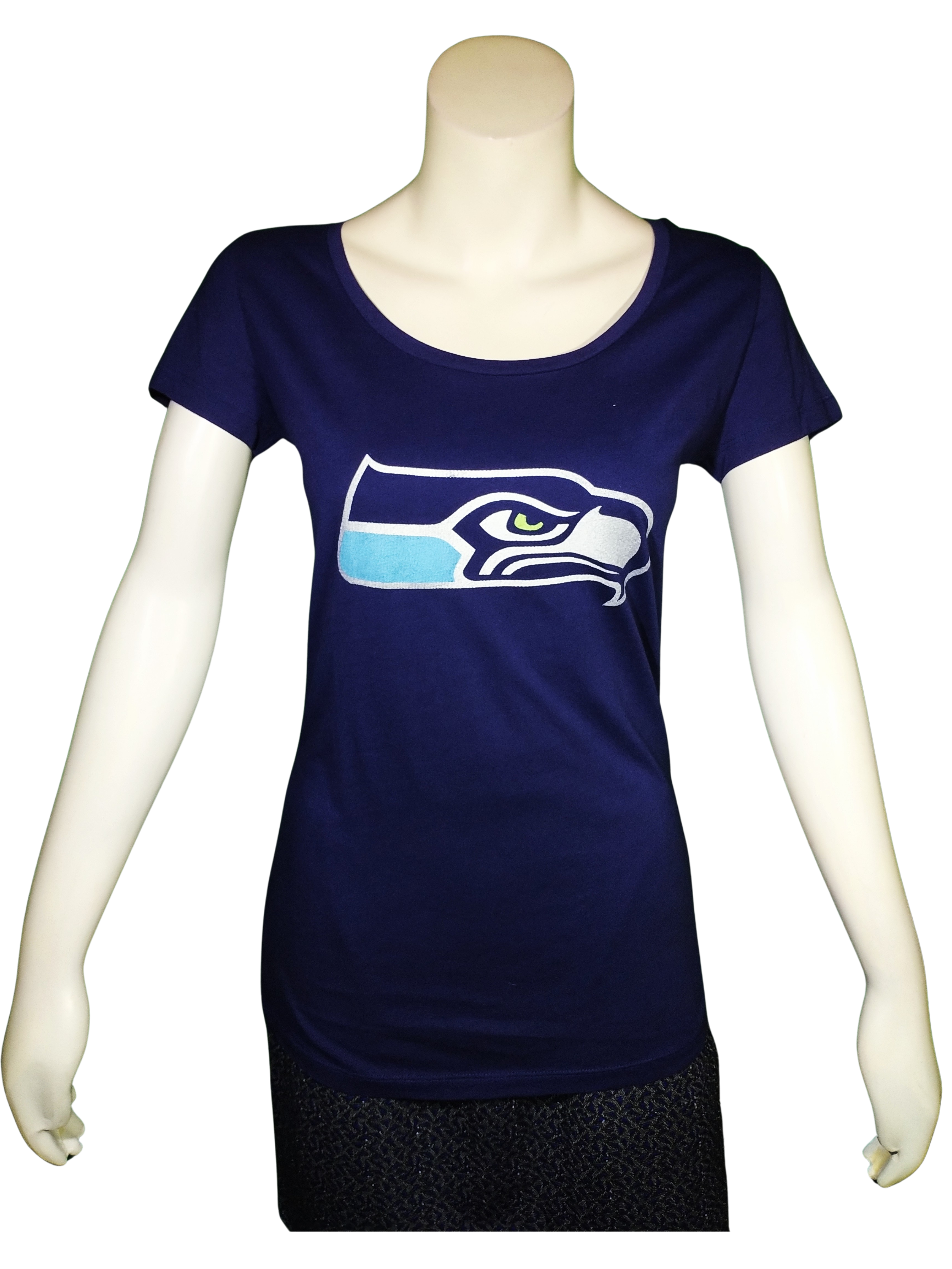 Seattle Seahawks Pink Navy Tee for Women