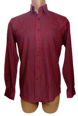 Club Room Men’s Red Plaid Long Sleeve Shirt, Size 15 34/35