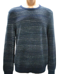 Calvin Klein Cadet Navy Merino Blend Ribbed Pullover