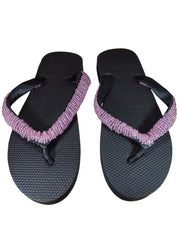 Beaded Unisex Flip Flop Lilac Size 12.5 (measure 11")