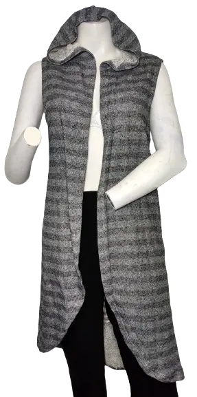 Cleo Apparel Girls’ Grey Cut Hooded Vest, Size Large