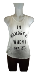 A Pink Heart White/Black "Cared" Tank Top
