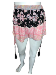 Jaase Girls’ Pink/Black Flowered Shorts, Size XS