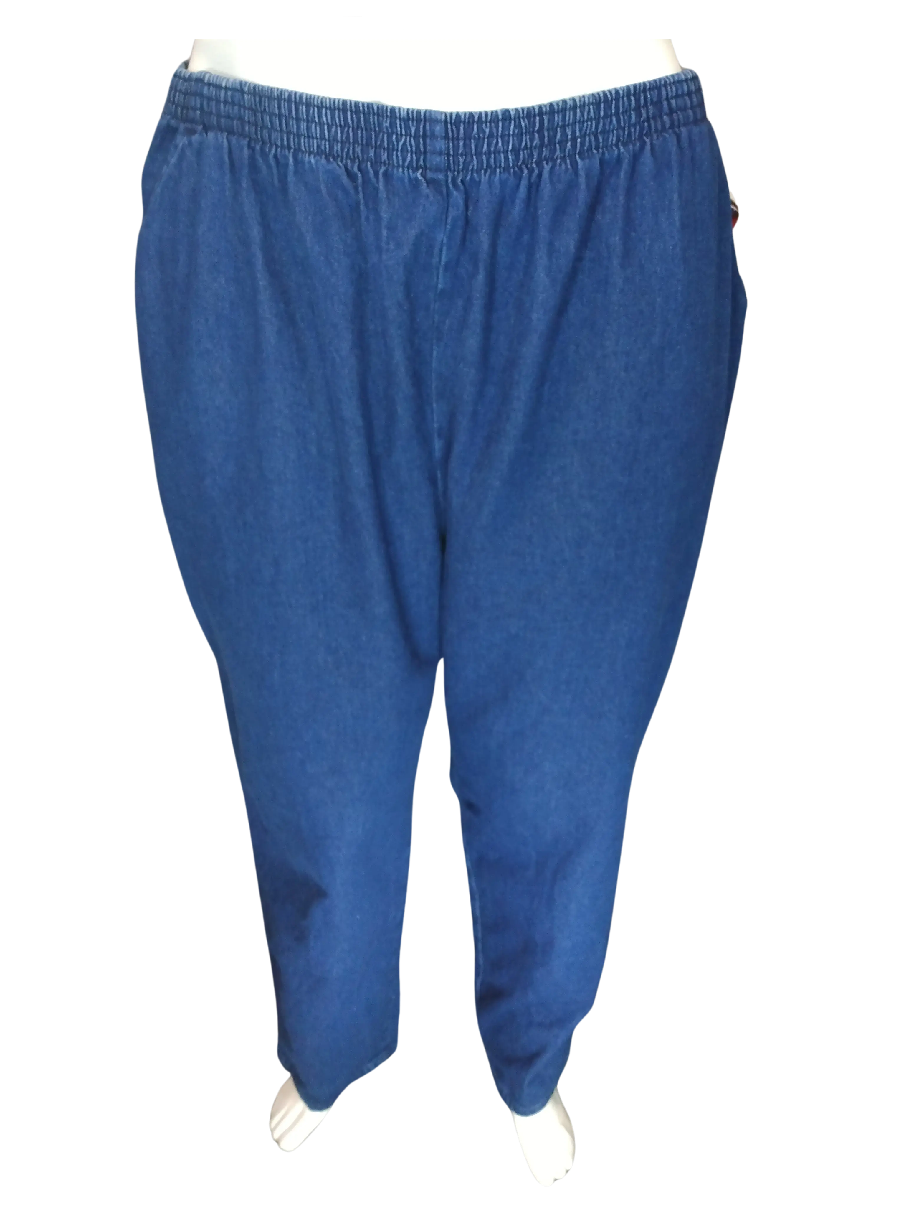 Chic Comfort Collection Women’s Blue Pants, Size 26W
