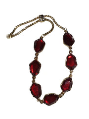 Gold Tone Red Resin Bolo Bracelet – Style & Co Adjustable Fashion Jewelry for Women