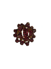 Charter Club Gold-Tone Bow Pin with Red Rhinestones – Elegant Fashion Jewelry Brooch