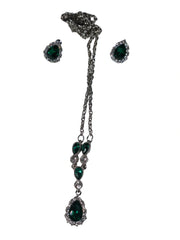 Charter Club Silver-Tone Rhinestone Teardrop Jewelry Set – Fashion Necklace & Earrings for Women