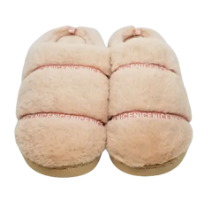 Nice Pink Striped Clog Slippers