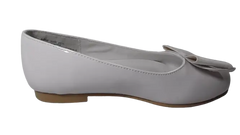 Nina Girl's Pegasus Little Kid Ivory Patent Satin Ballet Flats