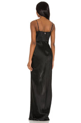 Nookie Dream Draped Gown in Black