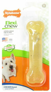 Nylabone Flexi Chew Dog Bone - Chicken Flavor