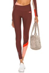 Maroon Leggings - Point Forward Legging in Andorra - P.E Nation