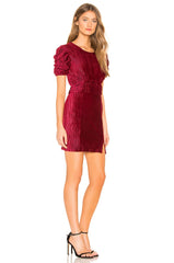 Privacy Please Olivia Mini Dress in Burgundy