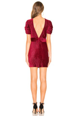 Privacy Please Olivia Mini Dress in Burgundy