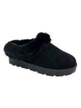 Paquerette Black Faux Fur Slipper