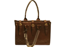 Pleather Dark Brown Handbag