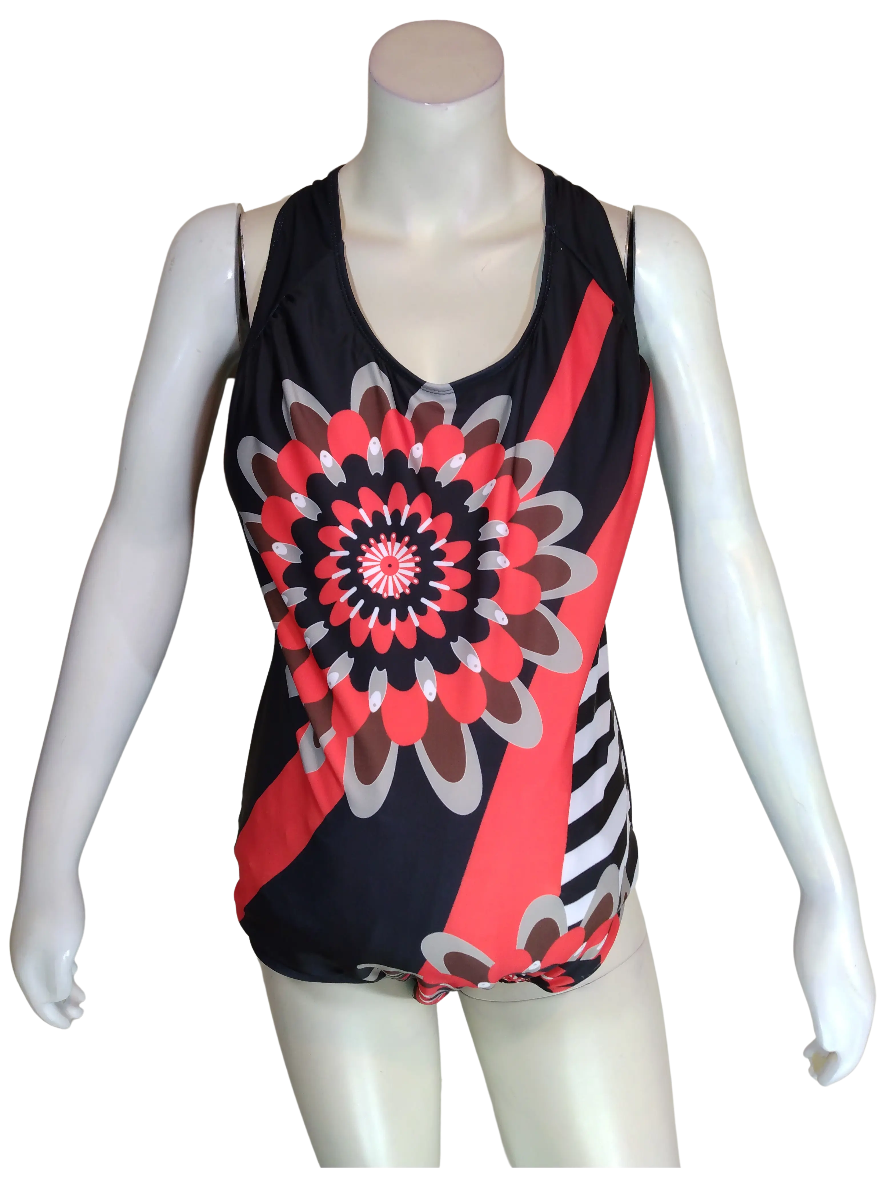 Nextmia Women’s Multi Flower Bathing Suit, Size 5X