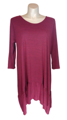 Hot Ginger Women’s Maroon Long Sleeve Dress, Size 3X