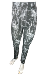 Chun’s Girls’ Black/White Lightning Leggings, OSFA