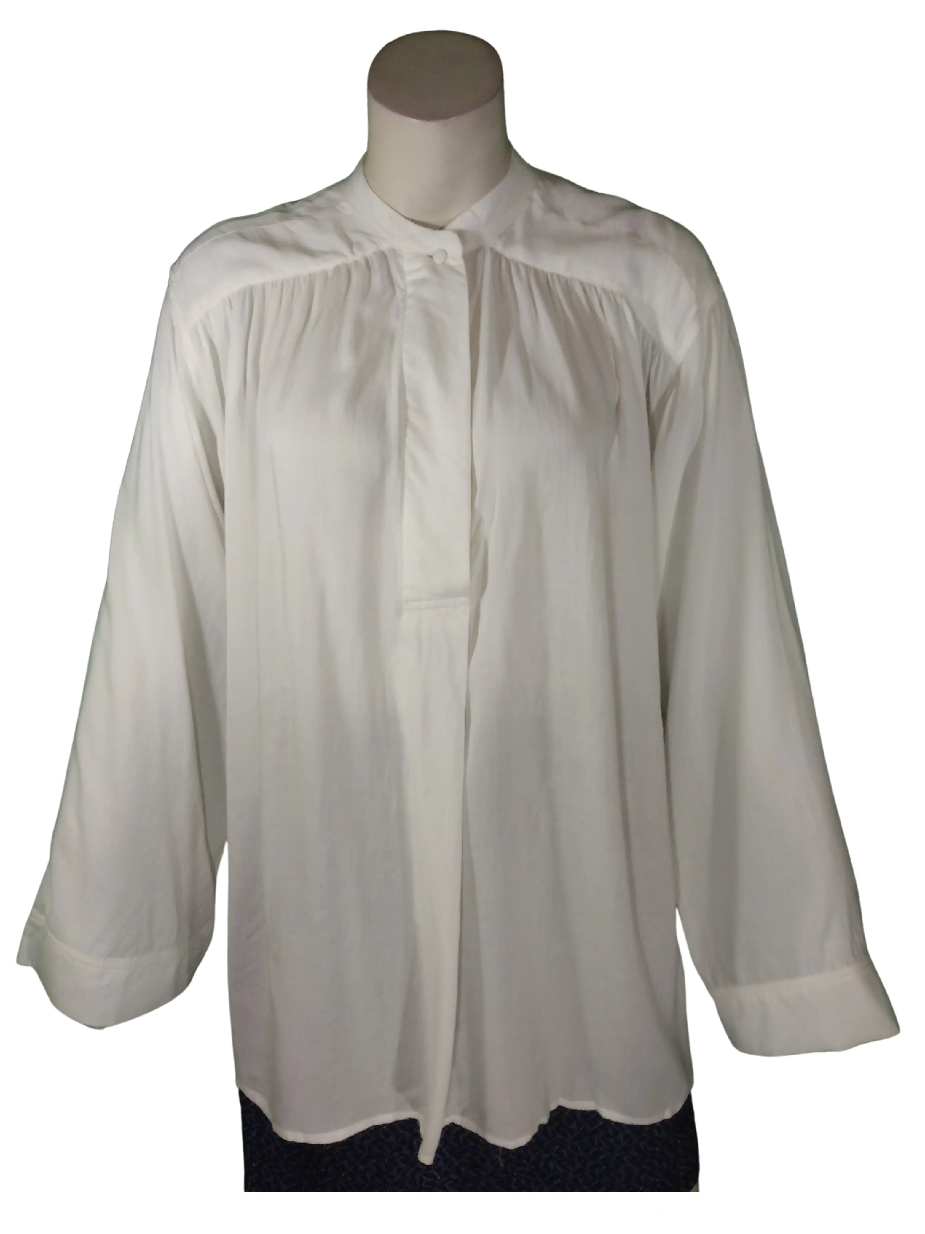 Love In Women’s White Long Sleeve Blouse, Size Medium