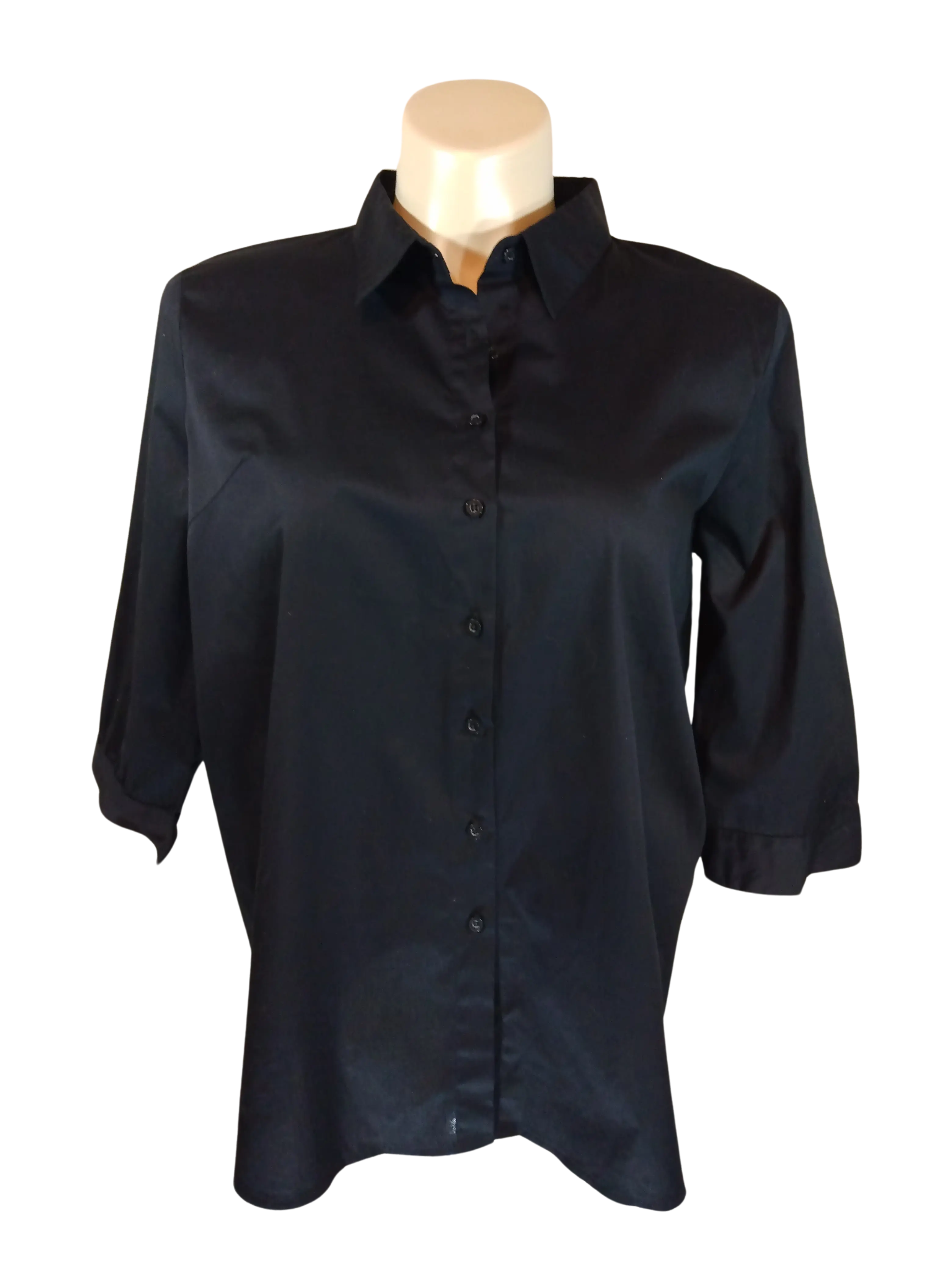 Zenana Outfitters Women’s Black Long Sleeve Blouse, Size 1X