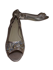 Adrienne Vittadini Kody Peep Toe Flats Women’s Size 9.5 M