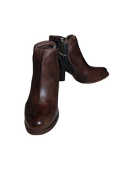 Roan Tak Rustic Carola Stacked Heel Ankle Booties
