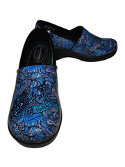 Easy Works Blue Pop Pat Lyndee Health Care Professional Clogs