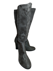 Simply Styled Brownish Gray Suede Long Boots
