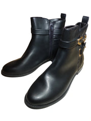 Metaphor Black Low Heel Side Zip Boot - Women's Size 8 | Sophisticated & Comfortable Footwear