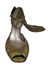 Progetto Glam Golden Brown High Heel Shoe - Size 37 | Elegant & Sophisticated Women's Footwear