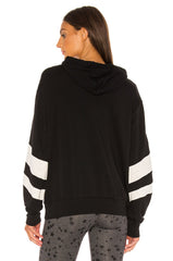 black hooded sweatshirt