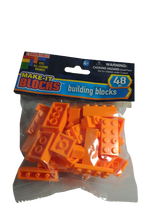 Make It Blocks Building Blocks - Orange- 48-Piece Set