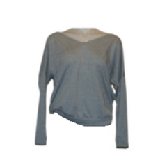 Gray Long Sleeve Top