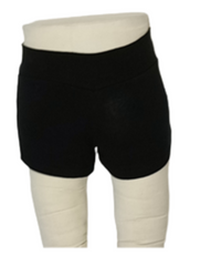 Ribbed Black Shorts
