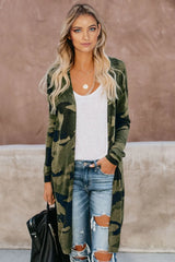 NXH Green Camo Open Cardigan