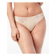 INC International Concepts Smooth Lace Thong Frappe