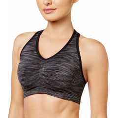 Ideology Low-Impact Racerback Sports Bra Charcoal Space dye
