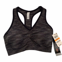 Ideology Low-Impact Racerback Sports Bra Charcoal Space dye