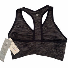 Ideology Low-Impact Racerback Sports Bra Charcoal Space dye