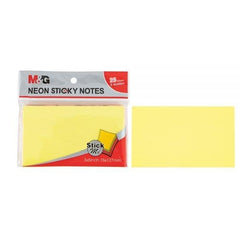 M&G 3"x5" Neon Color Sticky Notes 100 sheets (25sheets x 4colors) 76*127mm (5 per pack)