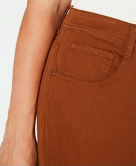 Style & Co. Plus Size Brown High-Rise Slim-Leg Jeans size 14W