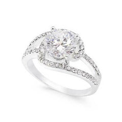 Charter Club Silver-Tone Crystal Twist Ring