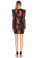 Black Ruched Mini Dress