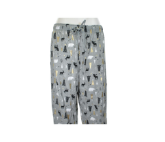 Family Pajamas Men's Solid Top and Printed Pant Winter Trees