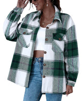 Sucrefas Green Plaid Pocket Button-Up
