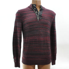 Apple/Black Quarter Zip Novelty Pullover S, XS