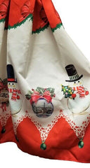 DressFo Christmas Party Dress with Snowmen and Ornaments - size 6